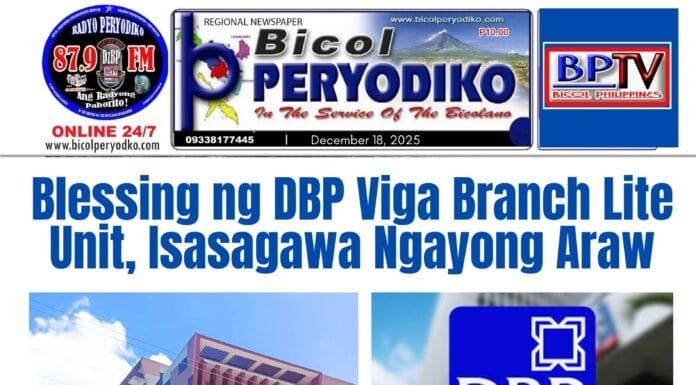 Blessing of DBP Viga Branch Lite Unit to Be Held Today