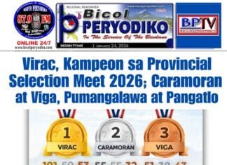 Virac Emerges as Over-All Champion in the Provincial Selection Meet 2026; Caramoran and Viga Place Second and Third