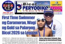 First Time Swimmer ng Caramoran, Wagi ng Gold sa Palarong Bicol 2026 sa Legazpi