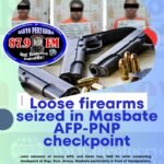 Loose firearms seized in Masbate AFP-PNP checkpoint