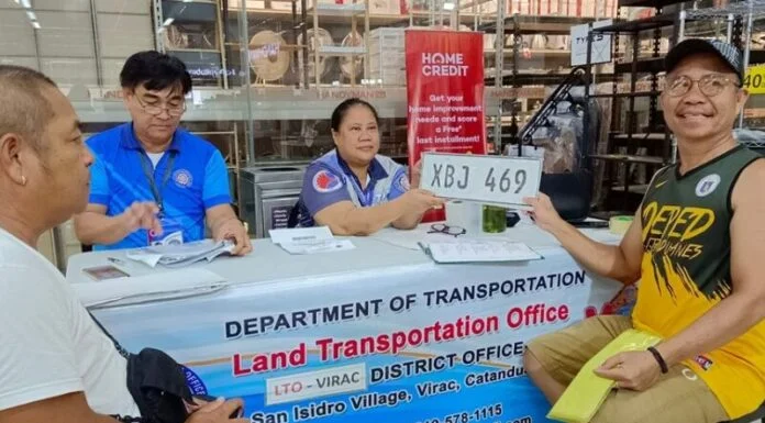 Plate Numbers distributed in the Bicol Region